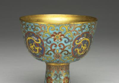 图片[2]-Cloisonne stem cup, Qing dynasty, Qianlong reign (1736-1795)-China Archive